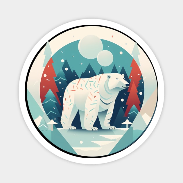 Polar Bear in Ornament, Love Bears Magnet by logiamerch